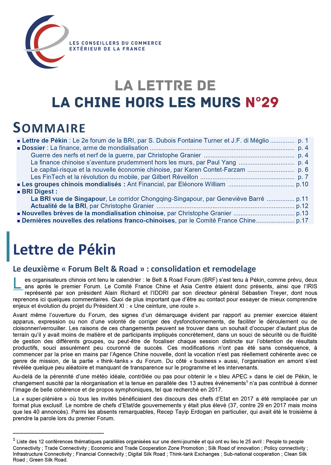 Lettre la Chine Hors les Murs N°29